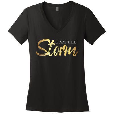 I Am The Storm Women's V-Neck T-Shirt