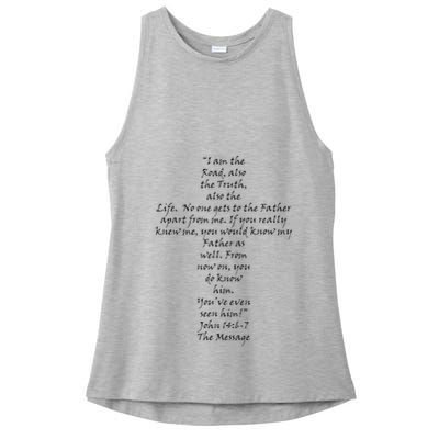 I Am The Way The Truth And The Life Ladies PosiCharge Tri-Blend Wicking Tank