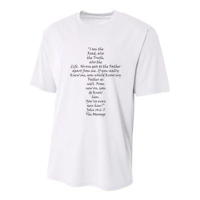I Am The Way The Truth And The Life Youth Performance Sprint T-Shirt