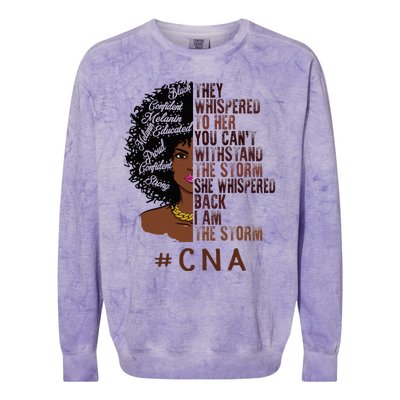 I Am The Storm Cna apparel African American Colorblast Crewneck Sweatshirt