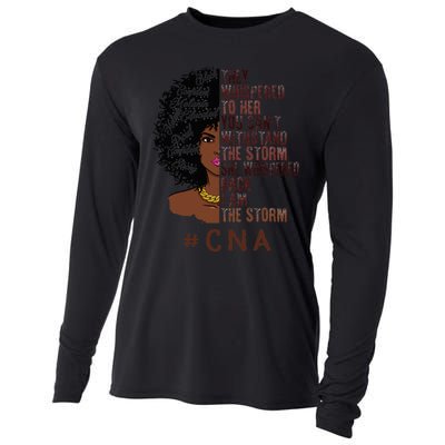 I Am The Storm Cna apparel African American Cooling Performance Long Sleeve Crew