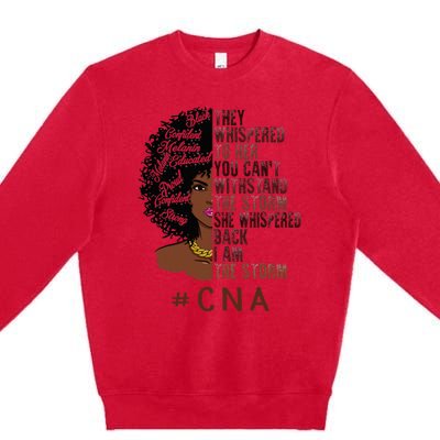 I Am The Storm Cna apparel African American Premium Crewneck Sweatshirt