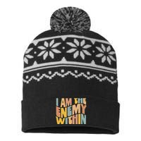 I Am The Enemy Within Kamala Harris 2024 Merch USA-Made Snowflake Beanie