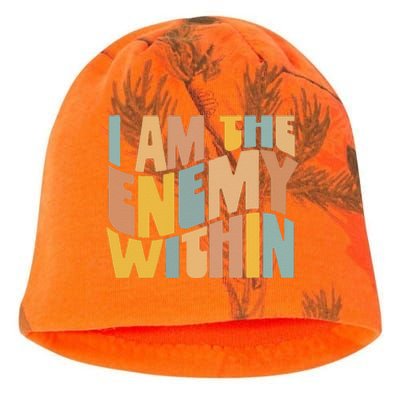 I Am The Enemy Within Kamala Harris 2024 Merch Kati - Camo Knit Beanie