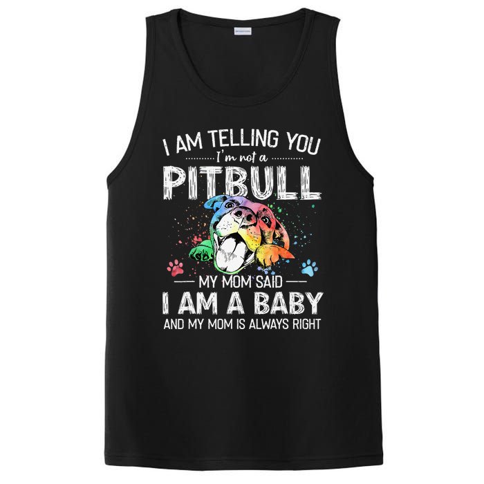 I Am Telling You I'm Not A Pitbull Dog Owners Gifts PosiCharge Competitor Tank