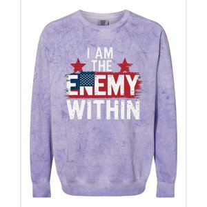 I Am The Enemy Within Kamala Harris Trump Colorblast Crewneck Sweatshirt