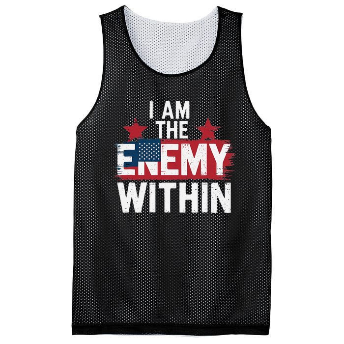 I Am The Enemy Within Kamala Harris Trump Mesh Reversible Basketball Jersey Tank