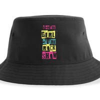 I Am The Girl At The R.O.C.K Show Funny Punk Rock Sustainable Bucket Hat