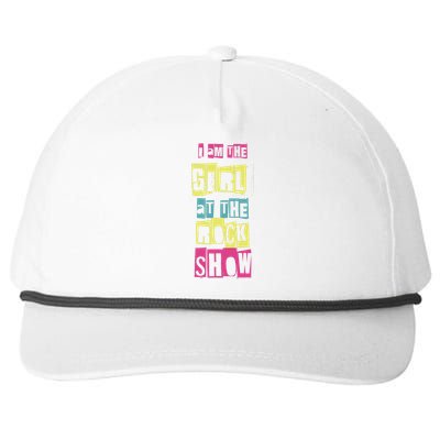 I Am The Girl At The R.O.C.K Show Funny Punk Rock Snapback Five-Panel Rope Hat