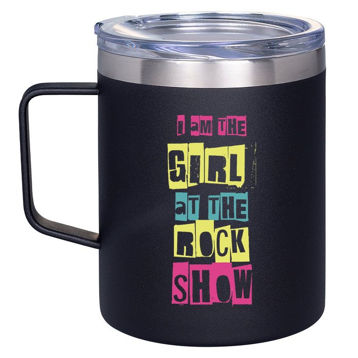 I Am The Girl At The R.O.C.K Show Funny Punk Rock 12oz Stainless Steel Coffee Mug