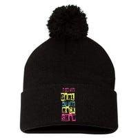 I Am The Girl At The R.O.C.K Show Funny Punk Rock Pom Pom 12in Knit Beanie