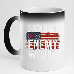 I Am The Enemy Within Kamala Harris Vs Trump 11oz Black Color Changing Mug