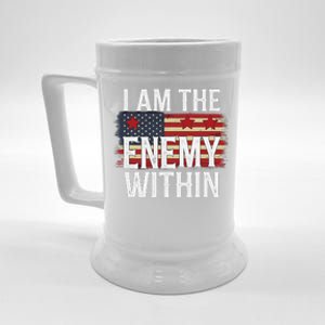 I Am The Enemy Within Kamala Harris Vs Trump Beer Stein