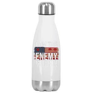 I Am The Enemy Within Kamala Harris Vs Trump Stainless Steel Insulated Water Bottle