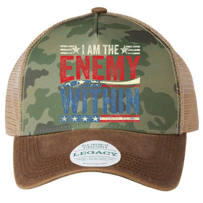 I Am The Enemy Within Pun Legacy Tie Dye Trucker Hat