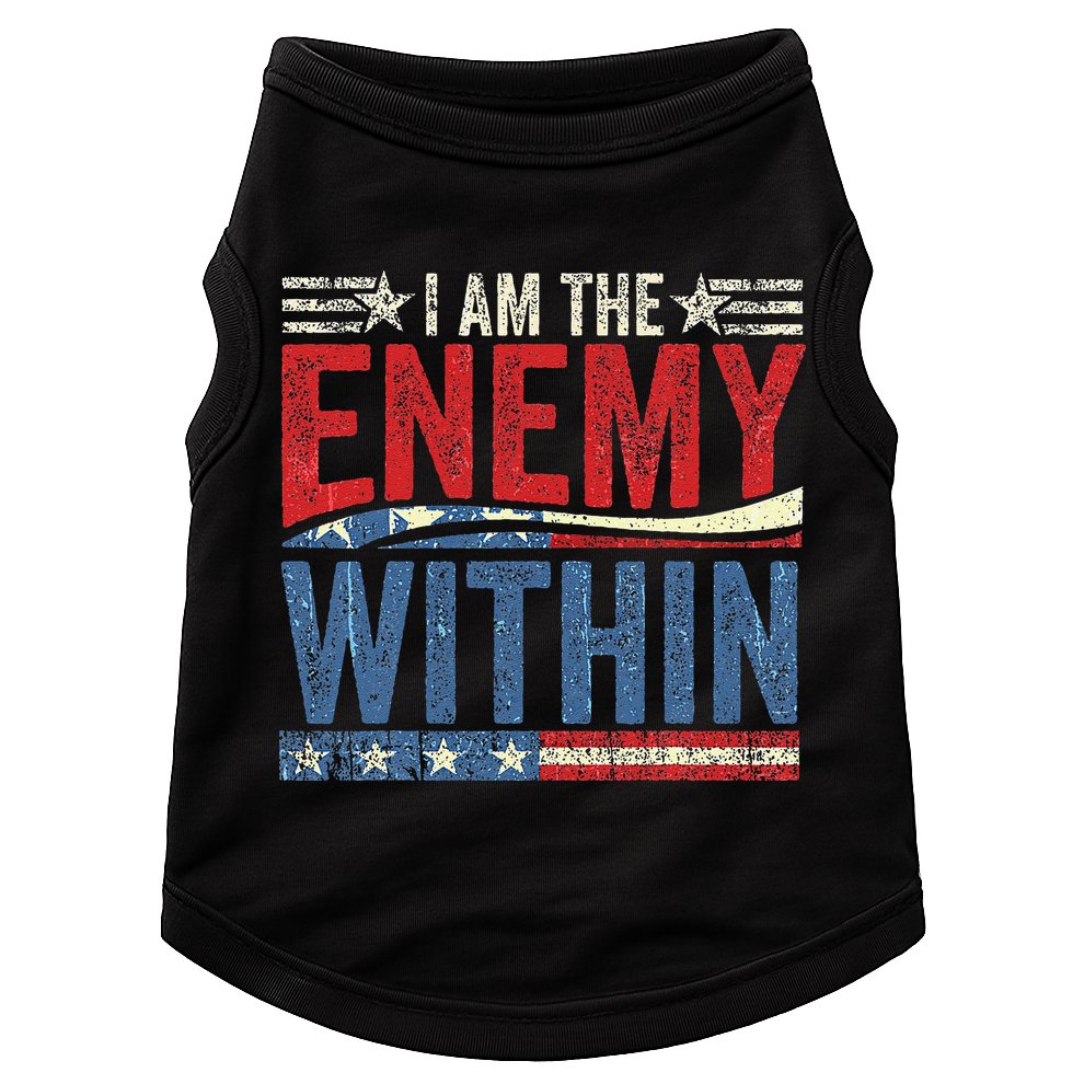 I Am The Enemy Within Pun Doggie Tank