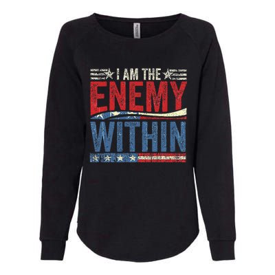 I Am The Enemy Within Pun Womens California Wash Sweatshirt