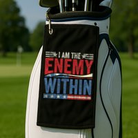 I Am The Enemy Within Pun Golf Towel