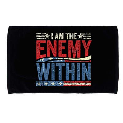 I Am The Enemy Within Pun Microfiber Hand Towel