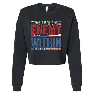 I Am The Enemy Within Pun Cropped Pullover Crew