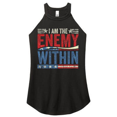 I Am The Enemy Within Pun Women's Perfect Tri Rocker Tank