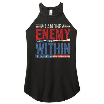 I Am The Enemy Within Pun Women's Perfect Tri Rocker Tank