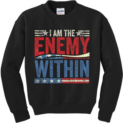 I Am The Enemy Within Pun Kids Sweatshirt