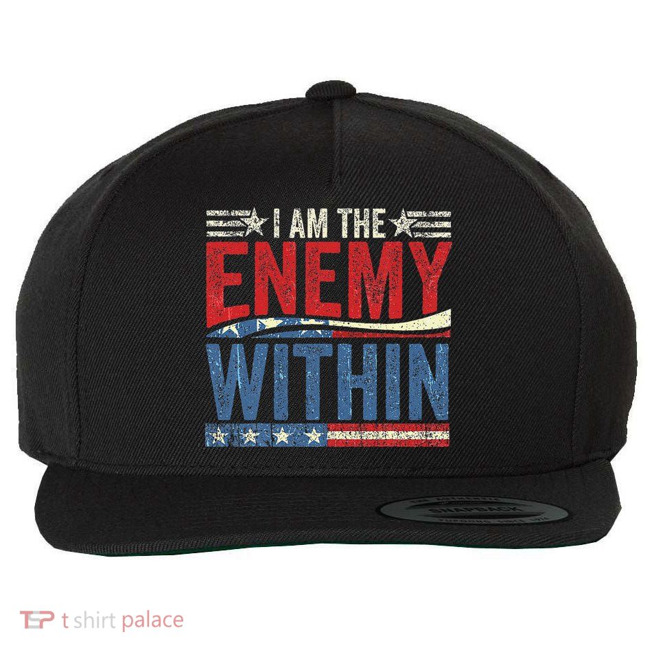 I Am The Enemy Within Pun Wool Snapback Cap
