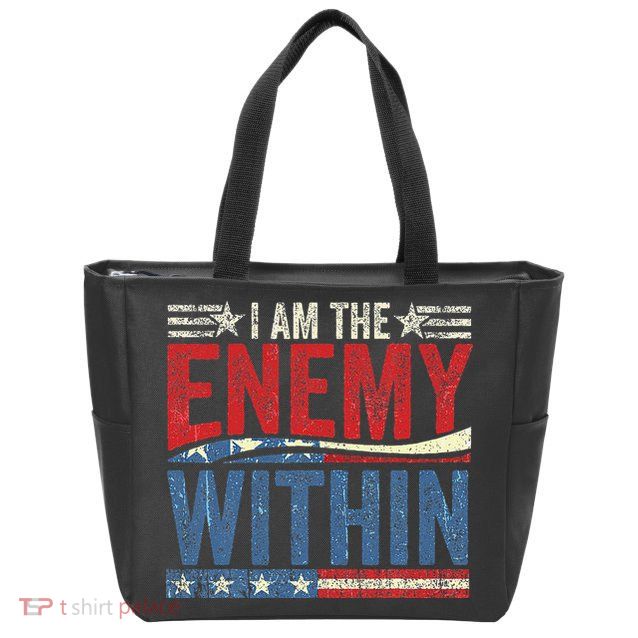 I Am The Enemy Within Pun Zip Tote Bag
