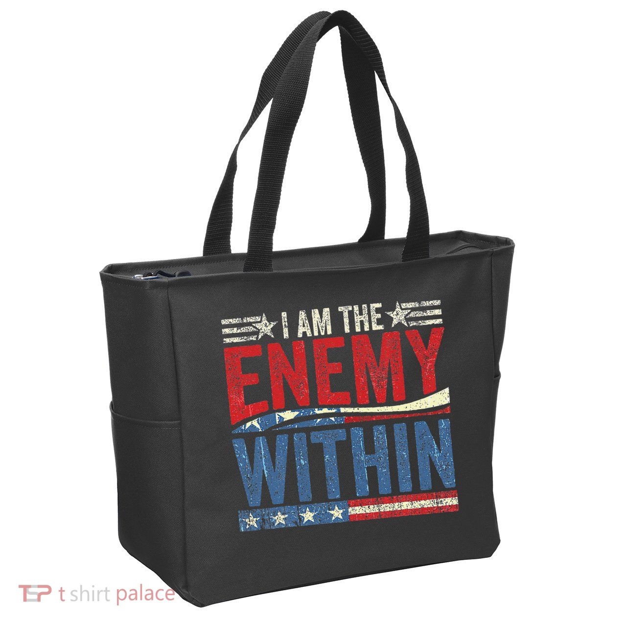 I Am The Enemy Within Pun Zip Tote Bag
