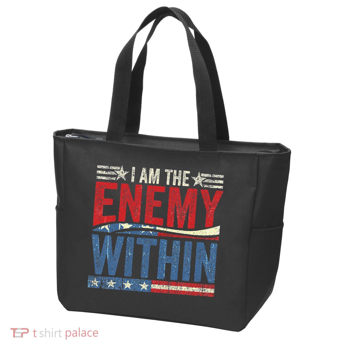 I Am The Enemy Within Pun Zip Tote Bag