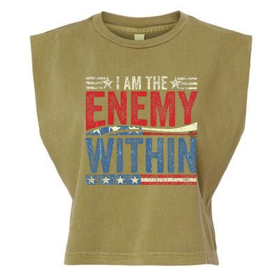 I Am The Enemy Within Pun Garment-Dyed Women's Muscle Tee