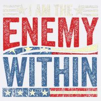 I Am The Enemy Within Pun Garment-Dyed Sweatshirt
