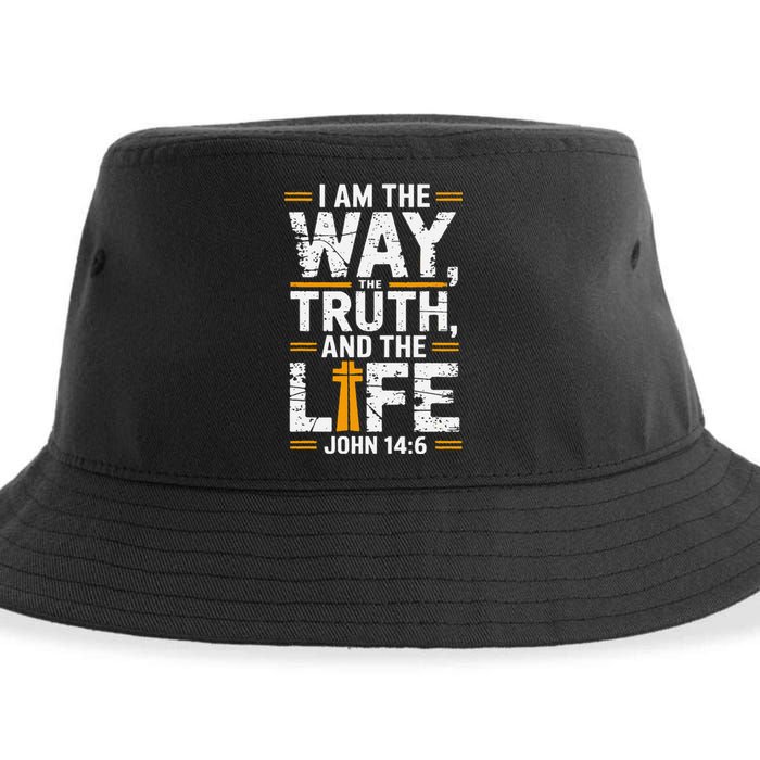 I Am The Way The Truth And The Life John 146 Sustainable Bucket Hat