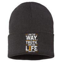 I Am The Way The Truth And The Life John 146 Sustainable Knit Beanie