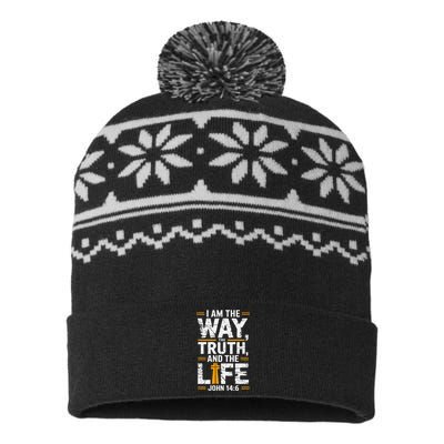 I Am The Way The Truth And The Life John 146 USA-Made Snowflake Beanie