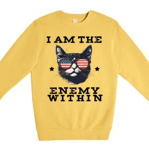 I Am The Enemy Within American Cat Premium Crewneck Sweatshirt