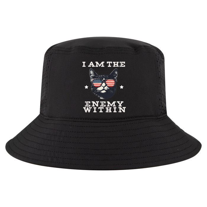 I Am The Enemy Within American Cat Cool Comfort Performance Bucket Hat