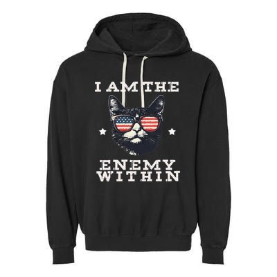 I Am The Enemy Within American Cat Garment-Dyed Fleece Hoodie