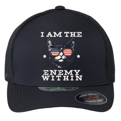 I Am The Enemy Within American Cat Flexfit Unipanel Trucker Cap