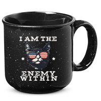 I Am The Enemy Within American Cat 15oz Campfire Ceramic Mug