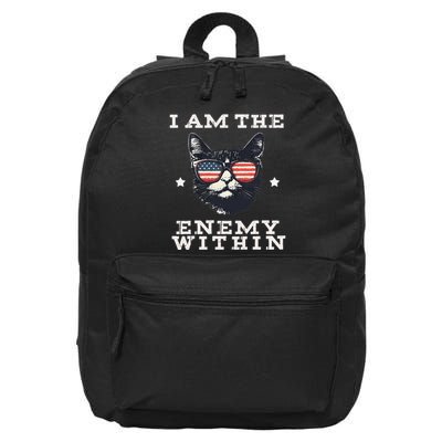 I Am The Enemy Within American Cat 16 in Basic Backpack