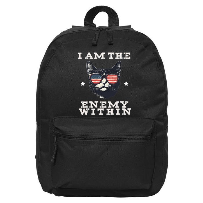 I Am The Enemy Within American Cat 16 in Basic Backpack