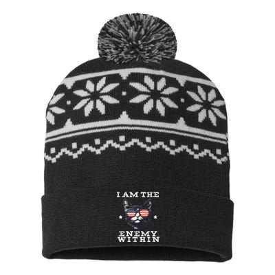 I Am The Enemy Within American Cat USA-Made Snowflake Beanie