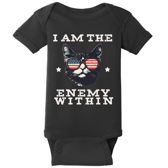 I Am The Enemy Within American Cat Baby Bodysuit