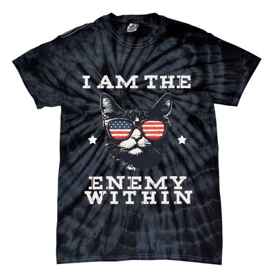 I Am The Enemy Within American Cat Tie-Dye T-Shirt