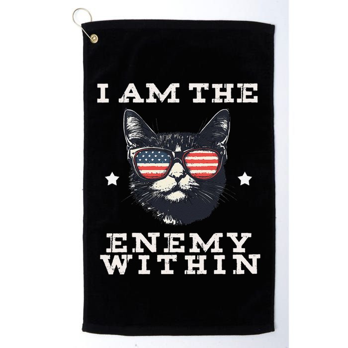 I Am The Enemy Within American Cat Golf Towel