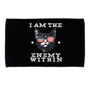 I Am The Enemy Within American Cat Microfiber Hand Towel