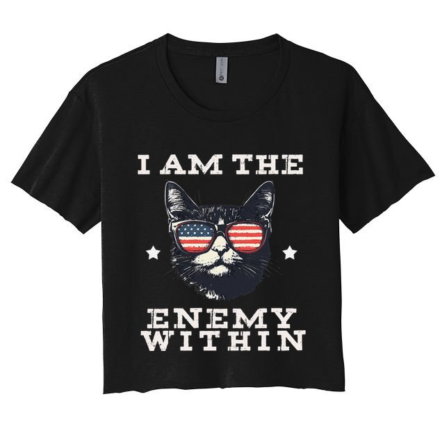 I Am The Enemy Within American Cat Crop Top