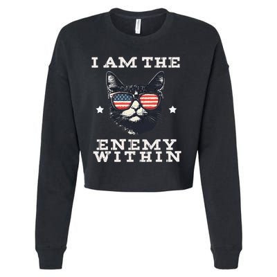 I Am The Enemy Within American Cat Cropped Pullover Crew